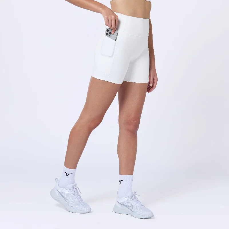 5"" Cycling Shorts - Pearl White