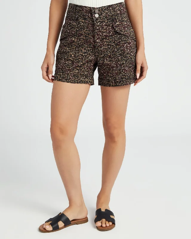 Floral ""Ab""solution Double Button Utility Short