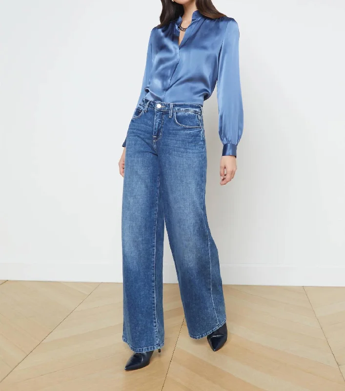 Alicent Wide Leg Jean In Blue