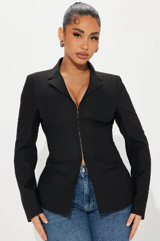 All Body Corset Blazer - Black