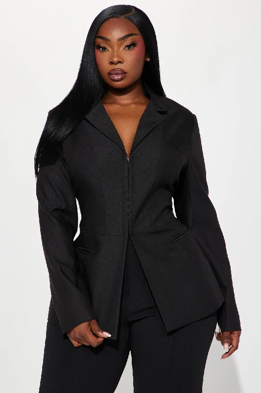 All Body Corset Blazer - Black