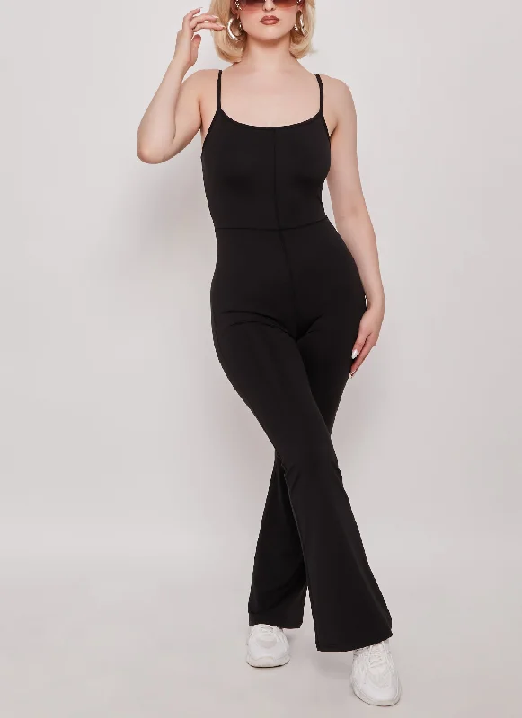 Solid Cami Flare Jumpsuit