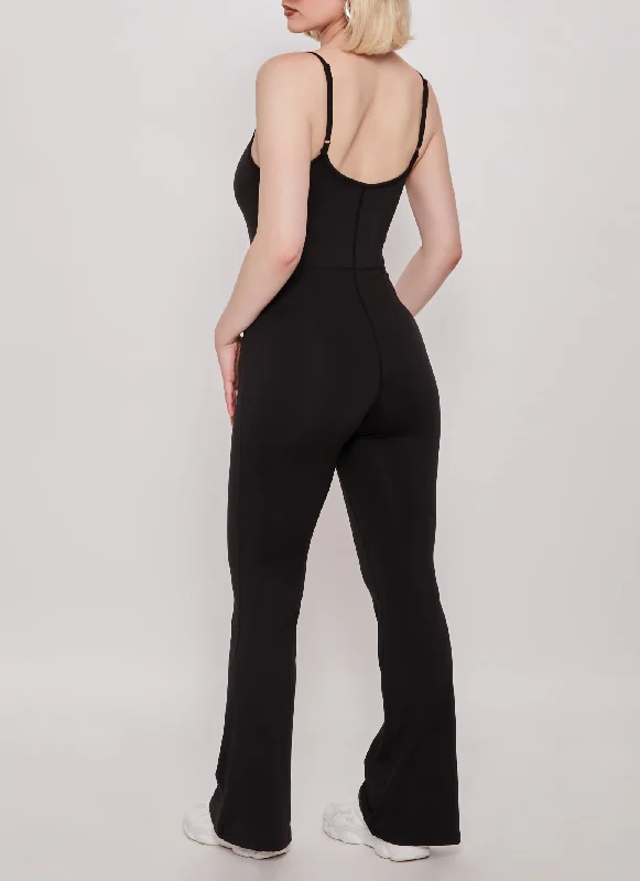 Solid Cami Flare Jumpsuit