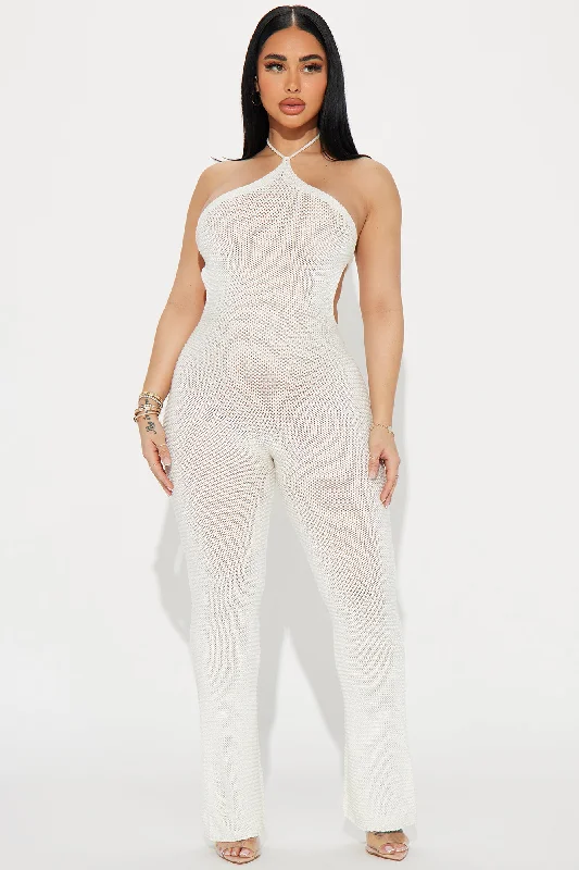 Bora Bora Crochet Jumpsuit - Ivory