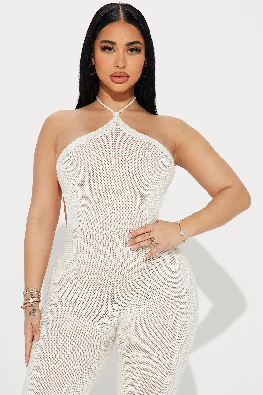 Bora Bora Crochet Jumpsuit - Ivory