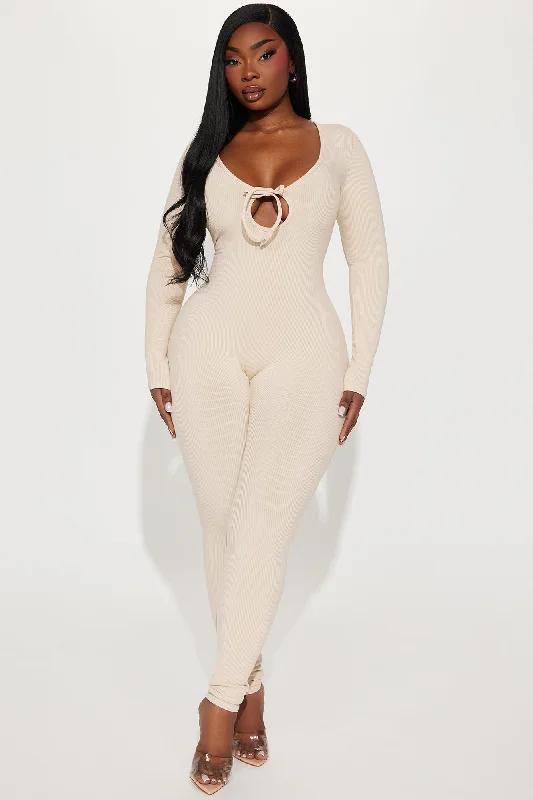 Claire Snatched Jumpsuit - Cream