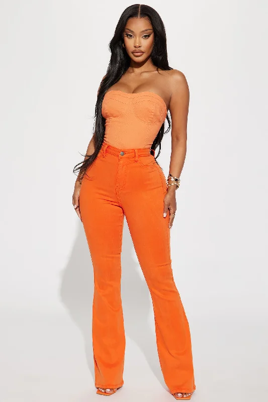 Deep In My Soul Flare Jeans - Orange