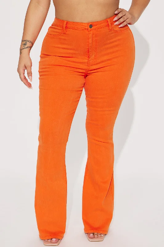 Deep In My Soul Flare Jeans - Orange