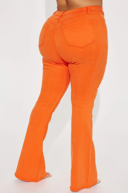 Deep In My Soul Flare Jeans - Orange