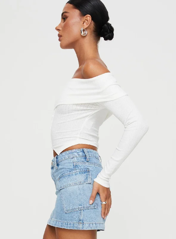 Ferotti Off The Shoulder Top White