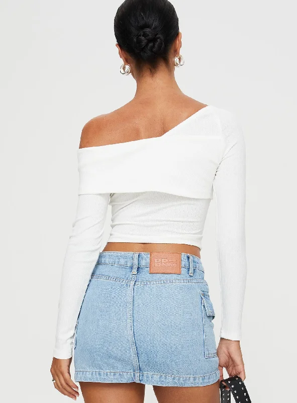 Ferotti Off The Shoulder Top White