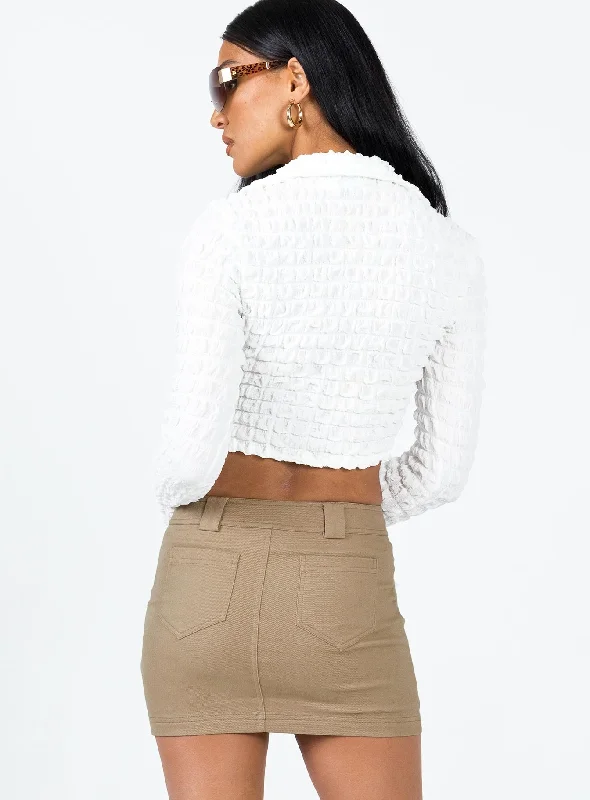 Josephine Mini Skirt Beige