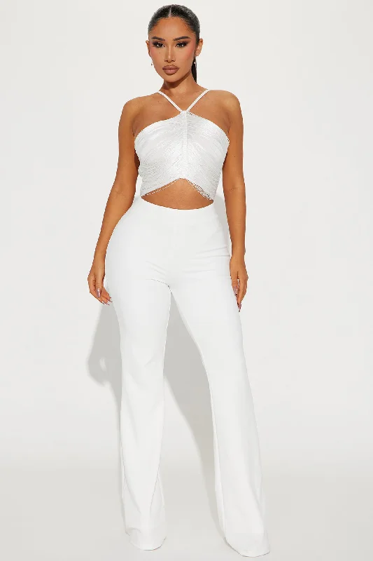 Kelani Fringe Jumpsuit - Ivory