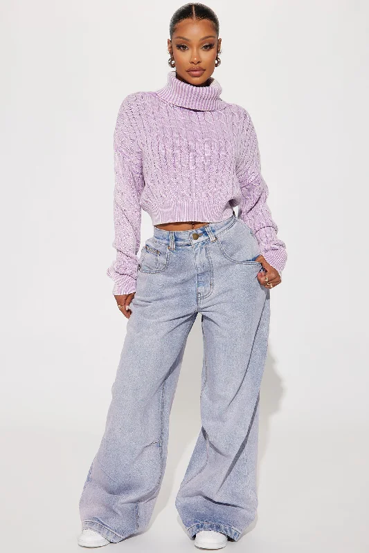 Kennie Tinted Baggy Jeans - Lavender