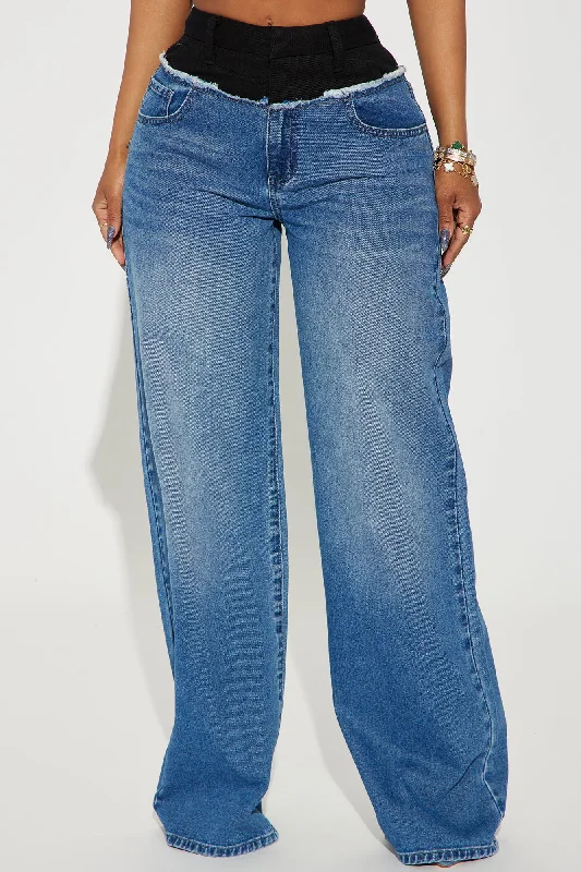 Let's Go Out Straight Leg Jeans - Medium Wash