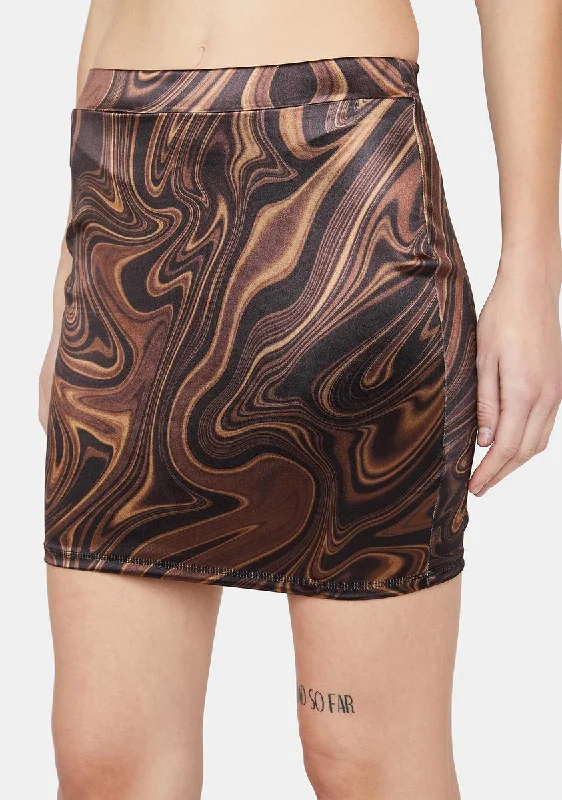 Little Pick Me Up Satin Mini Skirt