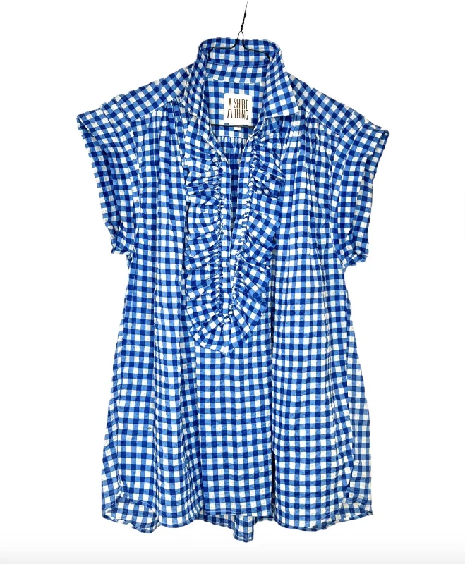 Logan Gingham In Blue