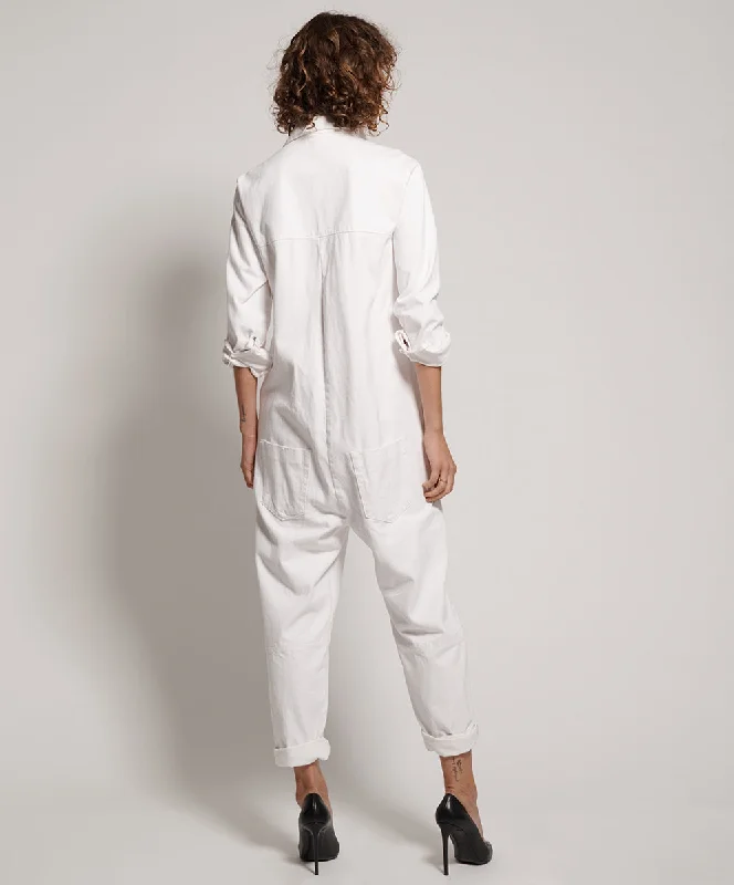 NATURAL WHITE PARADISE UTILITY JUMPSUIT