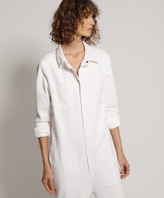 NATURAL WHITE PARADISE UTILITY JUMPSUIT