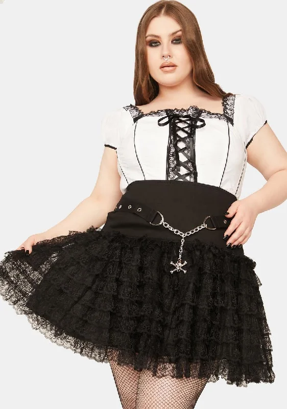 Plus Crinoline Mini Skirt