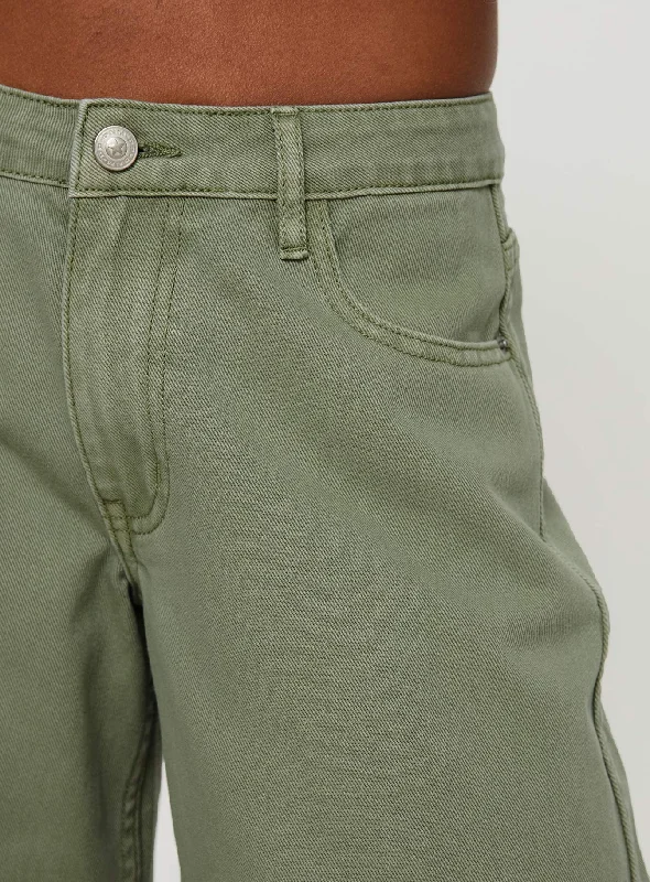 Ramos Low Rise Denim Jeans Sage