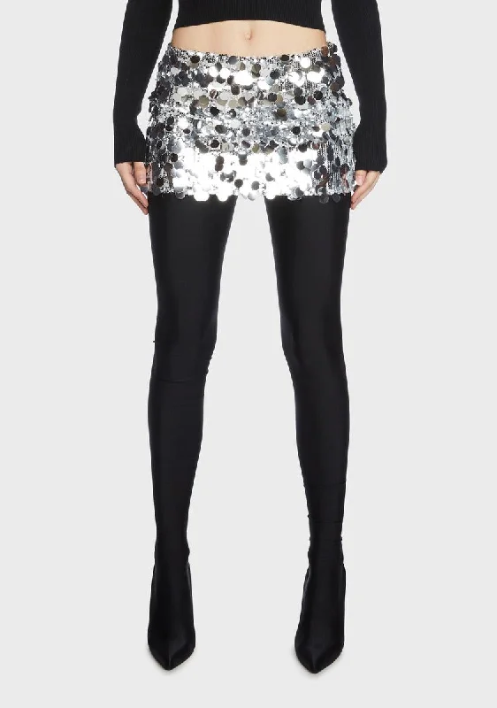 Sabina Low-Rise Sequin Mini Skirt