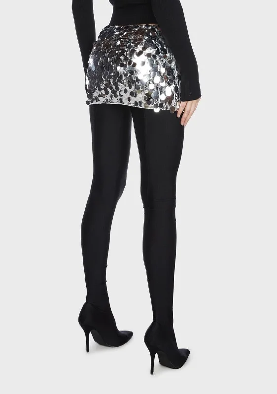 Sabina Low-Rise Sequin Mini Skirt