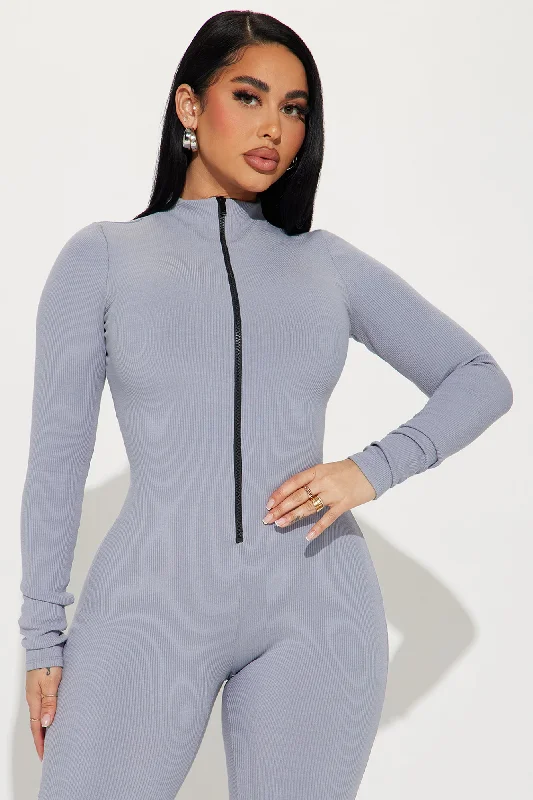 Sabrina Snatched Jumpsuit - Slate Grey