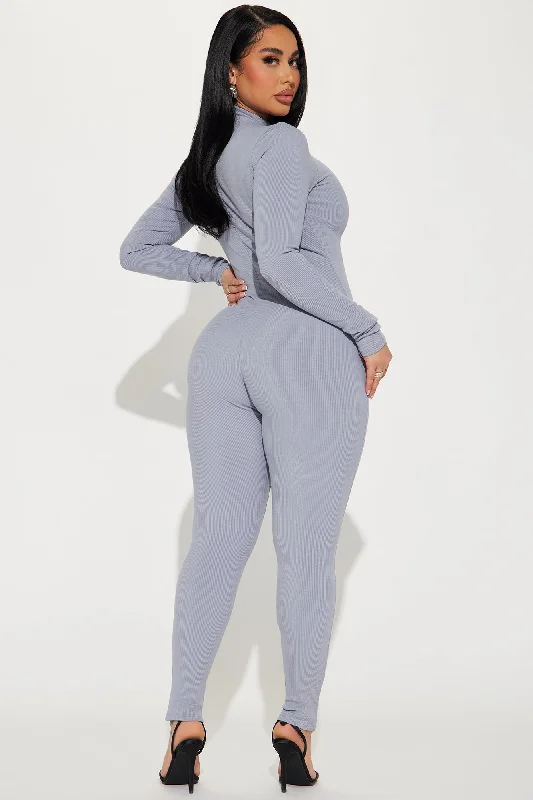 Sabrina Snatched Jumpsuit - Slate Grey