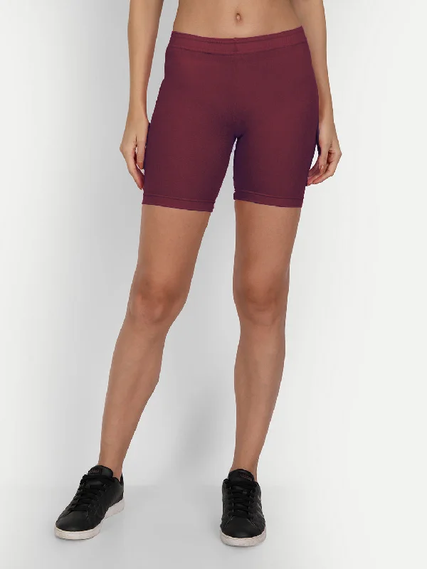 T.T. Pearl Women 2 Pack Maroon & C. Brown Cycling Shorts