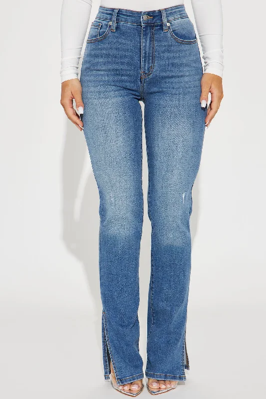 Tall Killing 'Em Softly Side Split Jean - Medium Blue Wash