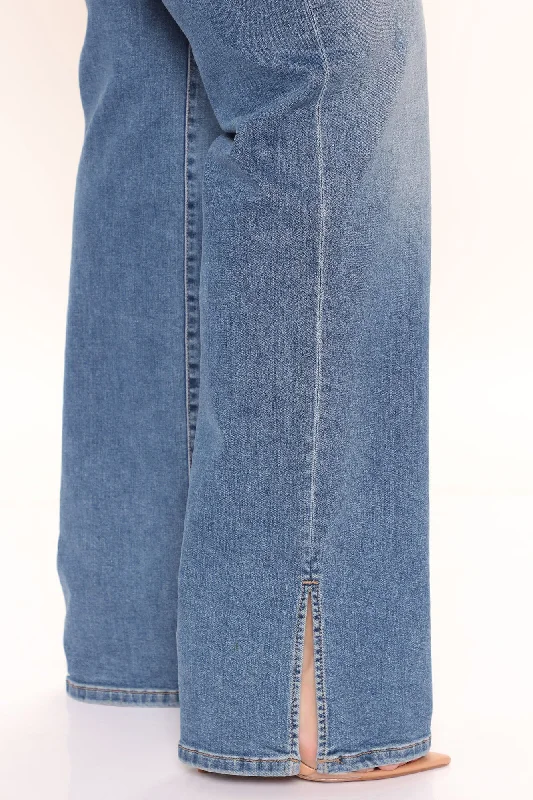 Tall Killing 'Em Softly Side Split Jean - Medium Blue Wash