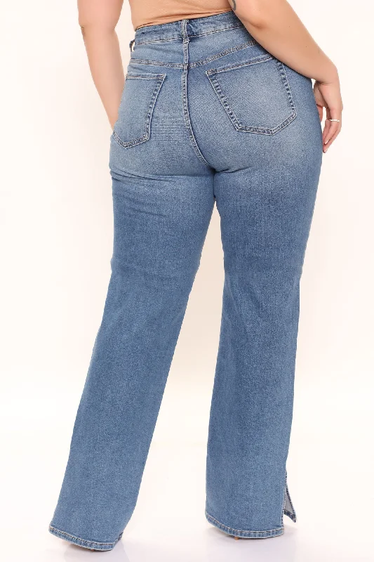 Tall Killing 'Em Softly Side Split Jean - Medium Blue Wash