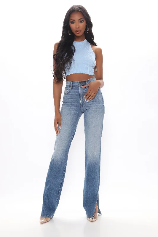 Tall Killing 'Em Softly Side Split Jean - Medium Blue Wash