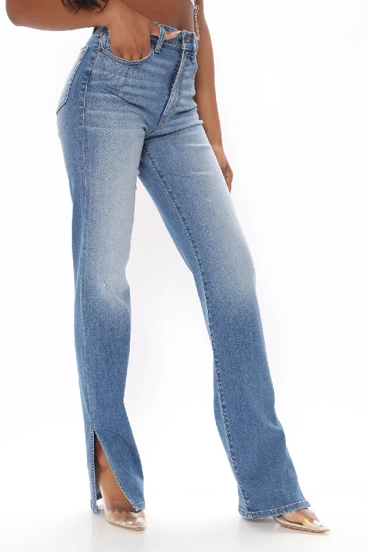 Tall Killing 'Em Softly Side Split Jean - Medium Blue Wash