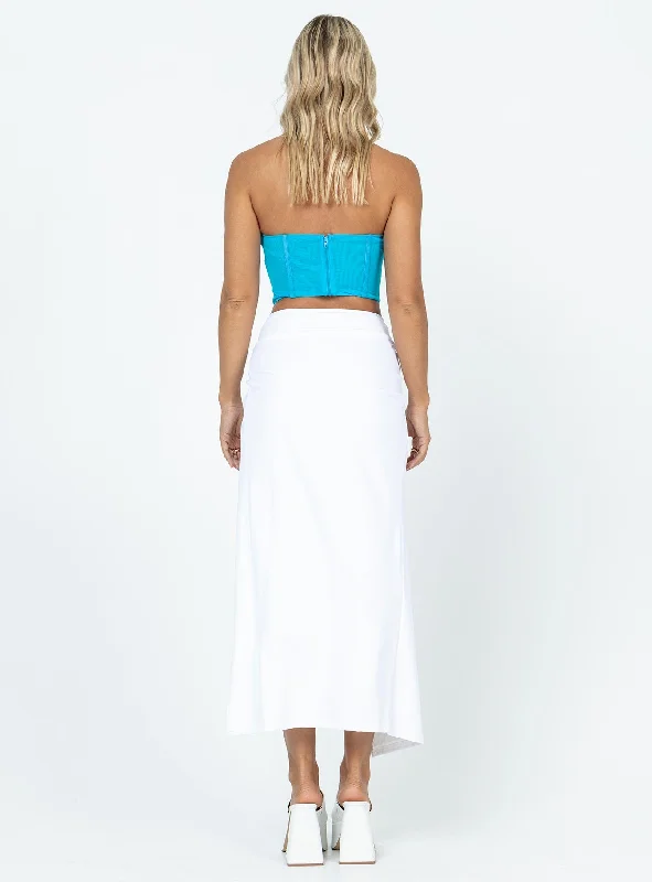 The Hugh Maxi Skirt White