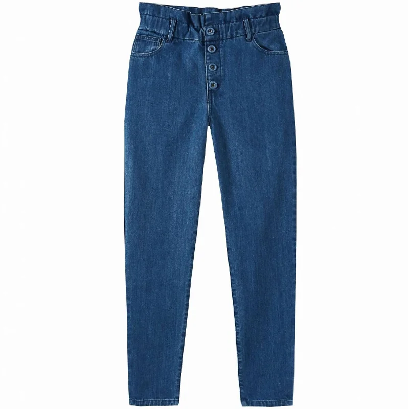 Women's Organic Cotton Trousers In Denim