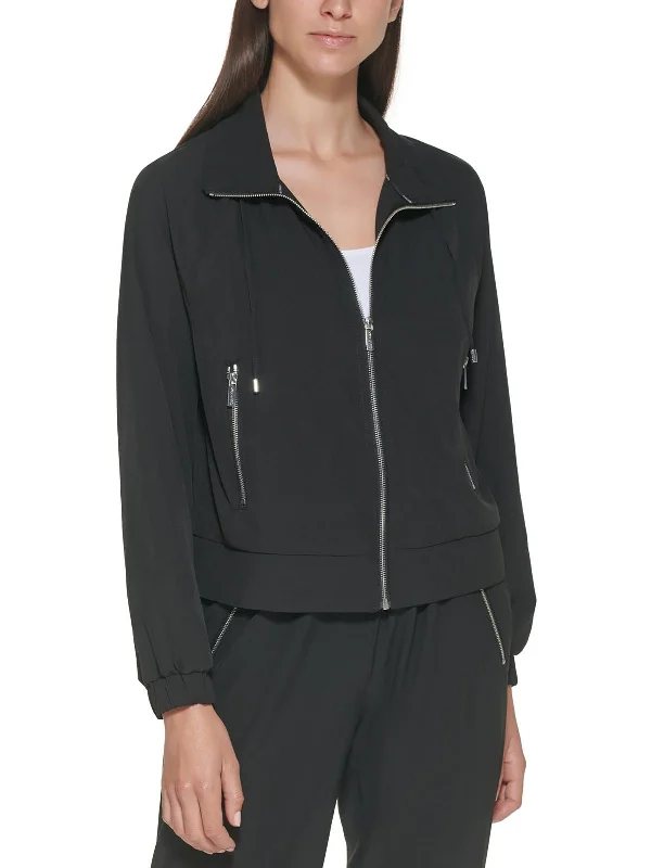 Womens Stretch Zipper Overcoat