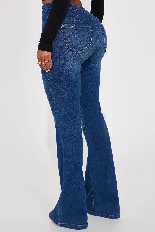 Zip It Stretch Bootcut Jeans - Dark Wash