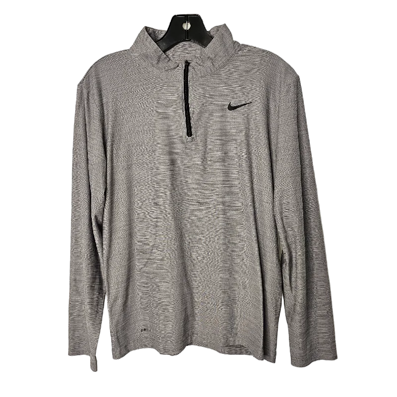 Athletic Top Long Sleeve Collar By Nike  Size: S