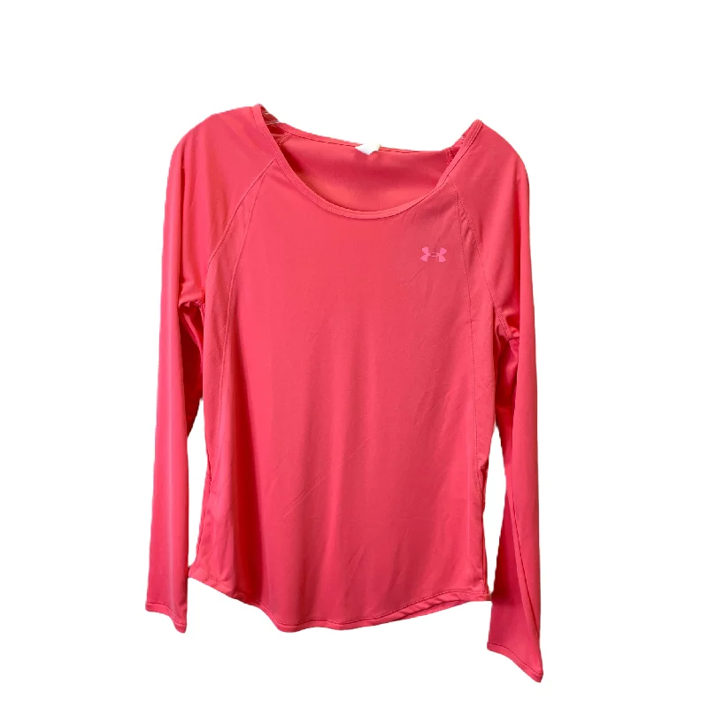 Athletic Top Long Sleeve Collar By Under Armour  Size: S