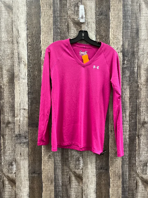 Athletic Top Long Sleeve Collar By Under Armour  Size: S