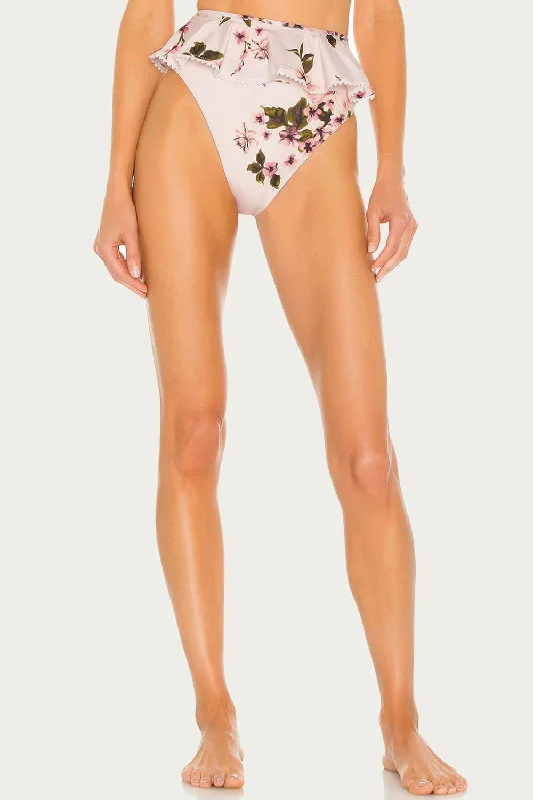 Daisy Bikini Bottom In Pink Floral