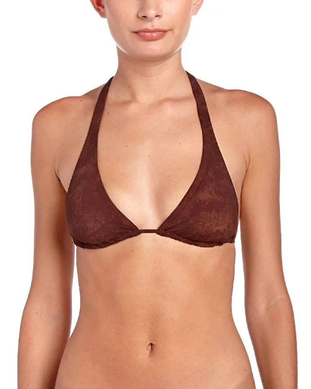 Dakota Teeny Cut Bikini Bottom Swimsuit In Brown