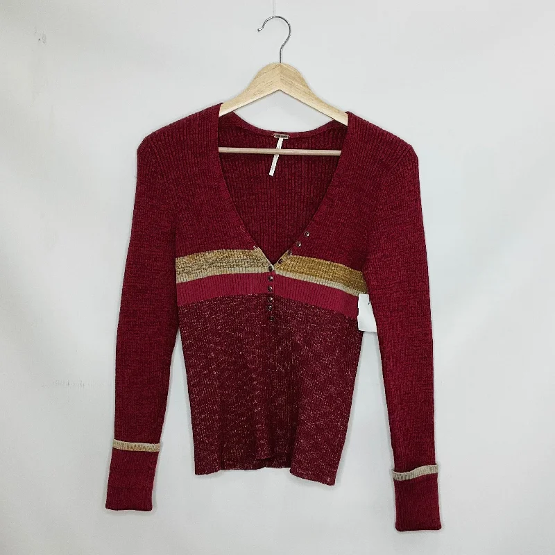 Gold & Red Sweater Free People, Size L