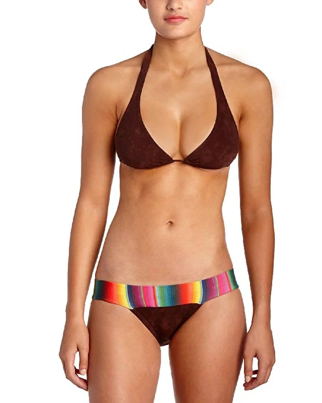 Maya Full Covered Bikini Bottom In Brown