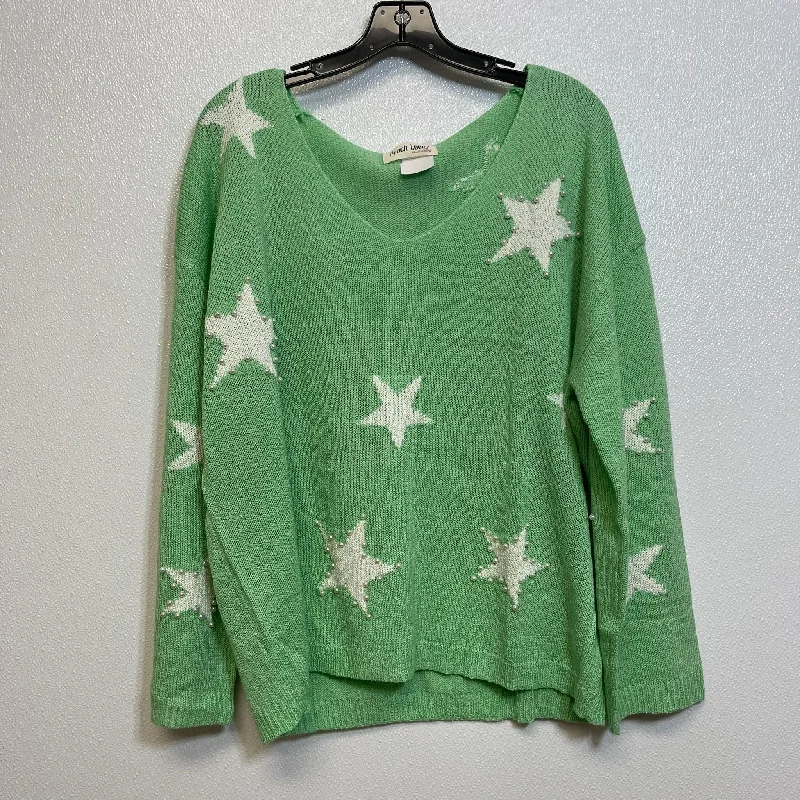 Sweater By Peach Love Cream California In Green, Size: L