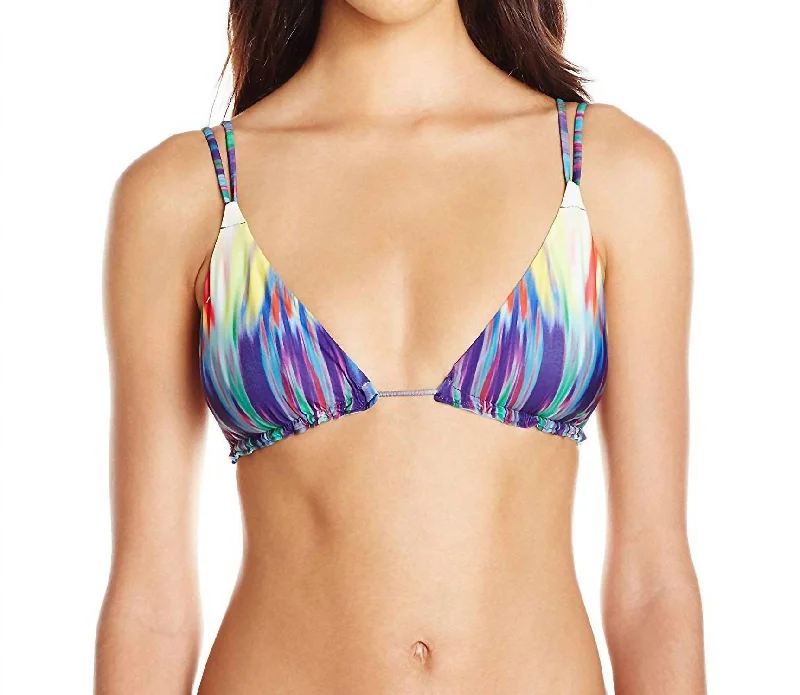 Women's Girl On Fire Emma Triangle Cup Bikini Top Swimsuit In Multi