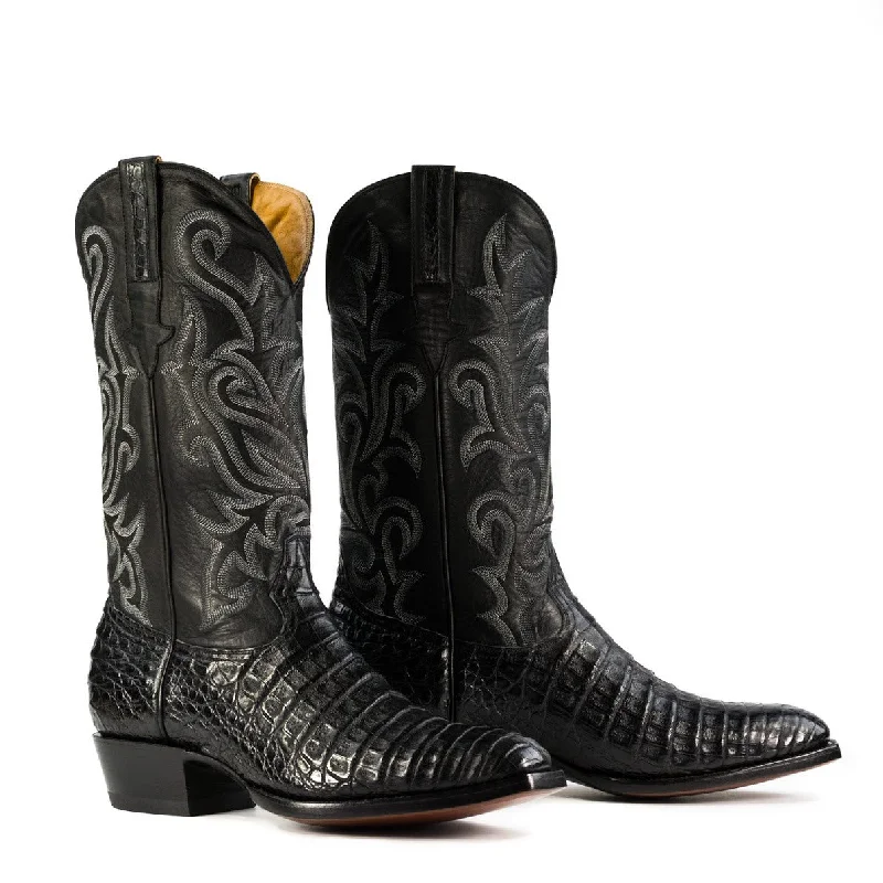 Caiman Boot in Black - French Toe