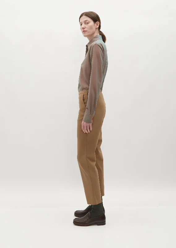 Slim Wool Pull On Pant